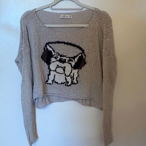 Abercrombie & Fitch Adorable Bulldog Knit Sweater
